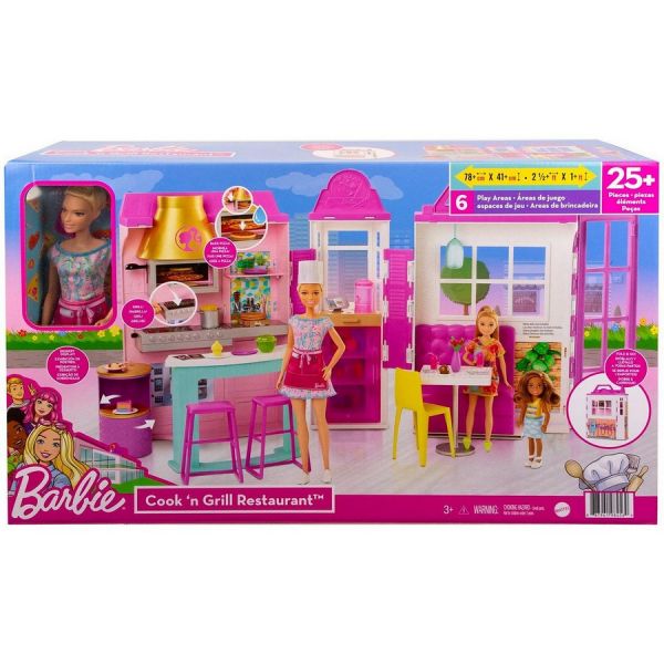 Игровой набор Barbie Гриль-ресторан с куклой